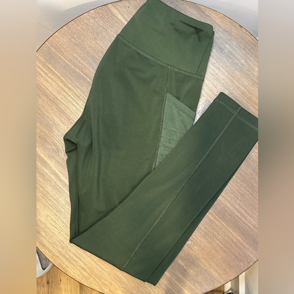 A Core Moto Green Athletic Leggings Size M - Picture 3 of 10
